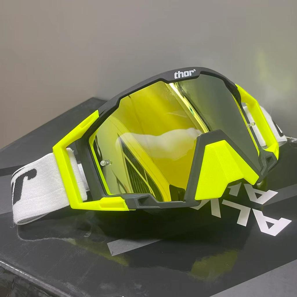 Motocross MX goggles for windproof, dustproof, UV protection. Compatible with off-road motorcycle helmets, MTB bicycle helmets,