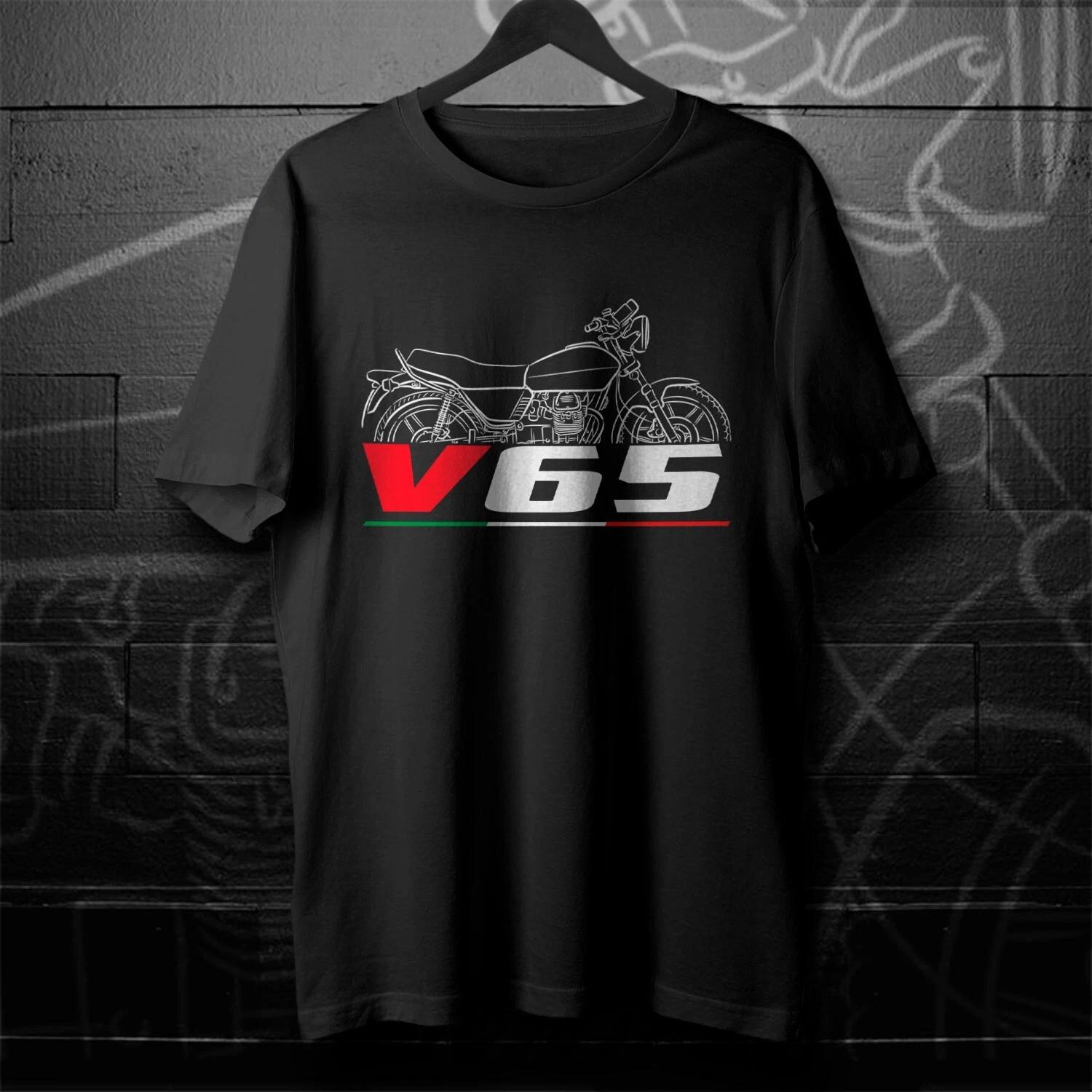 Black men s and women s T-shirt For Moto Guzzi V65 Fans M