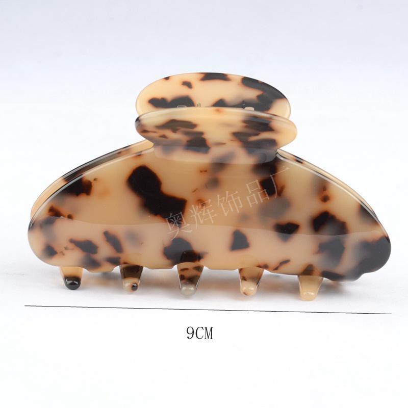 Frosted Large Acetate Hair Claw Clip - Back of Head Hair Grab Accessory