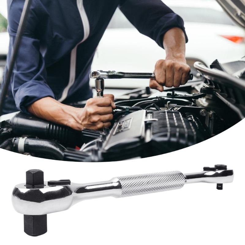 Professional Alloy Steel Ratchet Spanner Wrench With 5Degree Swing Angle 1/4,3/8,1/2 Drive For Tight Space Maintenance