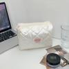Quilting  Women's Cosmetic Pouch Large Capacity Travel Storage Bags Simple Plaid Ladies Clutch Handbags Big Toiletry Bag