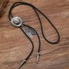 Vintage Western Cowboy Bolo Tie Horn Slips Punk Halskjede Kostymetilbehør Bolo Tie Western