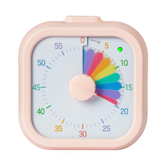 Visual Timer for Kids 60 Minute Rainbow Countdown with Silent Pause Function