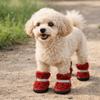 4 Pcs/set Puppy Booties Warm Dog Cotton Shoes Anti-Scratch Comfortable Dog Snow Boots Wear-Resistant Puppy Footwear Outdoors