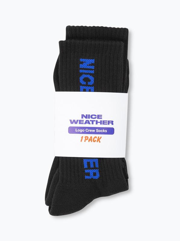 Naiseuwedeo Logo Crew Socks 1P (Black)