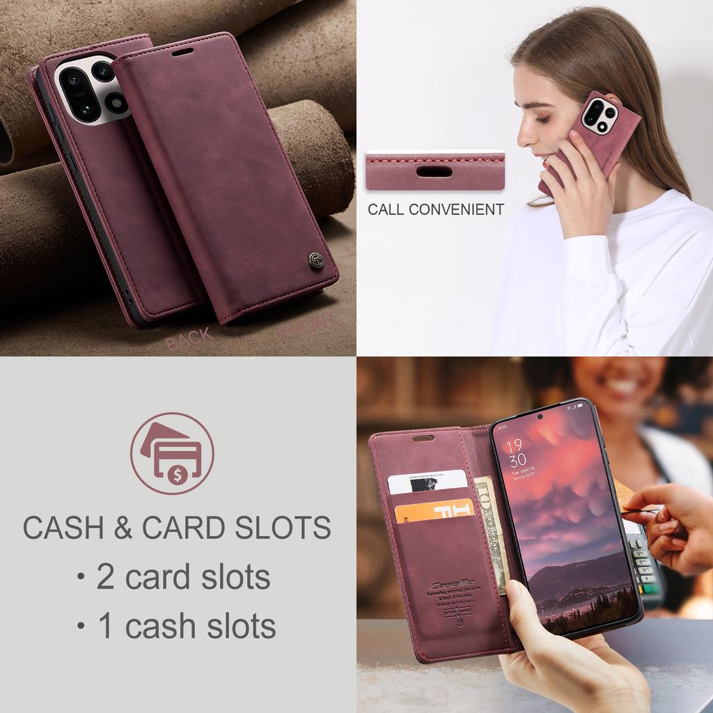 For OnePlus 15 5G Wallet Case CASEME 013 Series PU Leather Phone Cover Stand