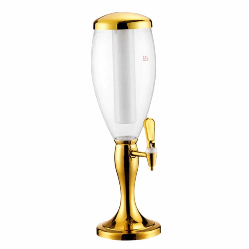 Dual-Head Faucet Beer Dispenser with Icicles Drink Holder Creative Beverage Machine Bar Use