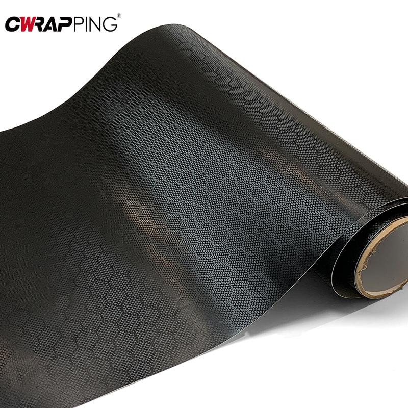 Carbon Fiber Vinyl Warp Diamond Forged Carbon Black Car Stickers Waterproof Vinyl Film Decoration Modified Film Car Accessories