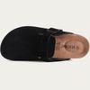 Mode Litfun Mode Herren Wildleder Clogs Hausschuhe Weiches Fußbett Leder Pantoletten Sommer Korksohle Sandalen mit Fußgewölbeunterstützung Klassische Clogs