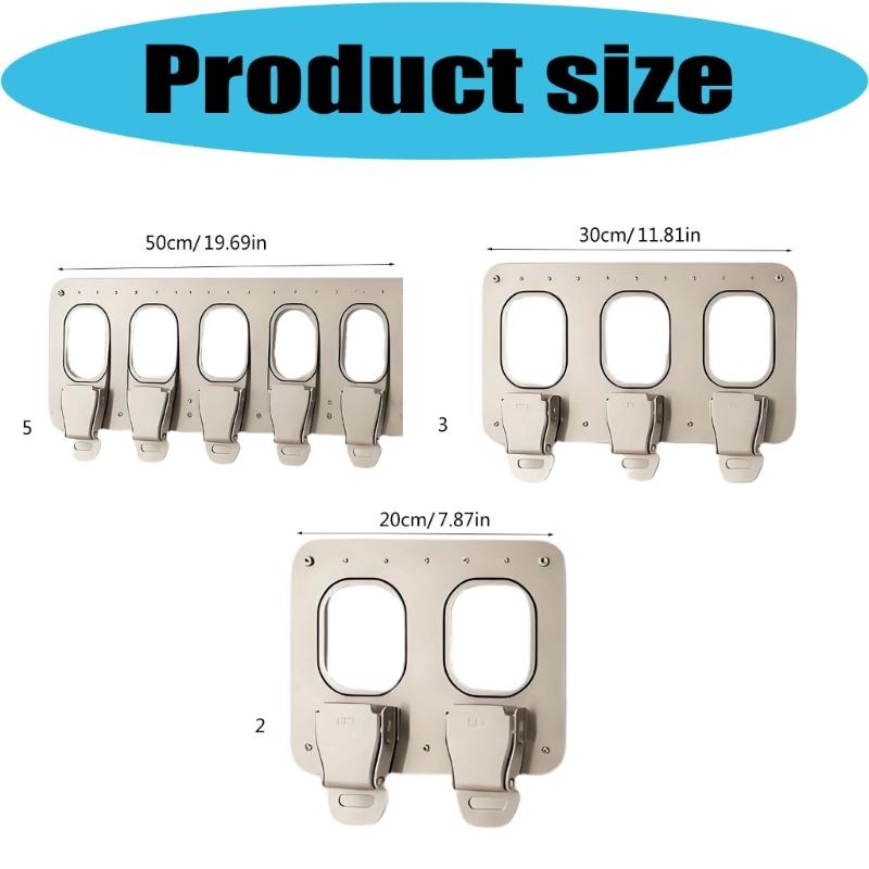 Key Rack for Wall with Metal Aviation Style Detail, Entryway Storage Holder for Hallway, Office, and Home Access