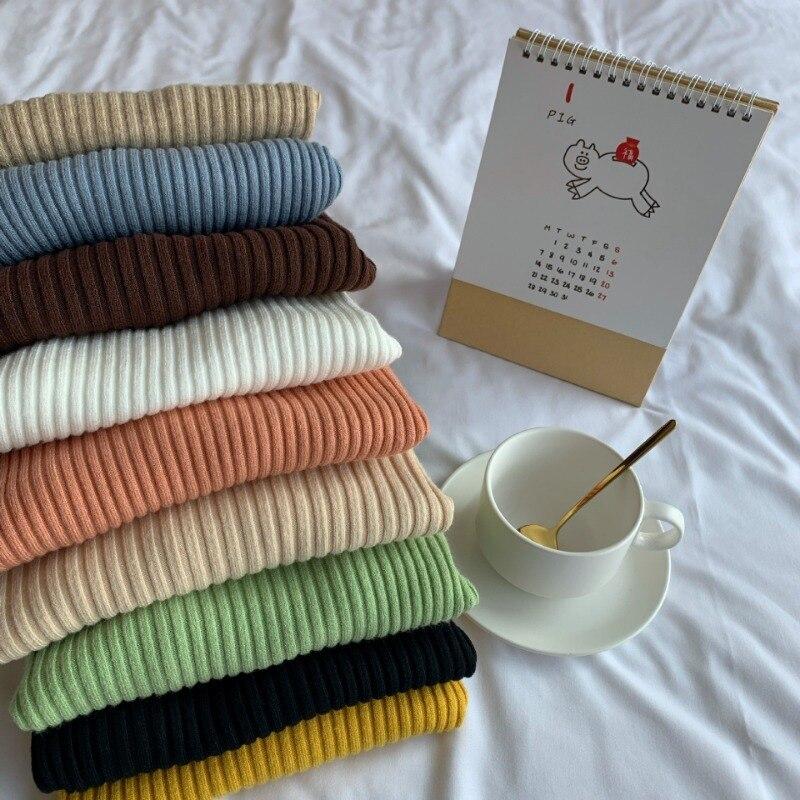 Autumn Winter Long Sleeve Slim Fit Pullovers Office Lady Fashion V-neck Solid Color Knit Tops Sweaters For Women Clothing 28684