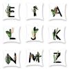 Sofa Pillow Cushion Wholesale Nordic Style Plant English Alphabet Peach Skin Pillowcase