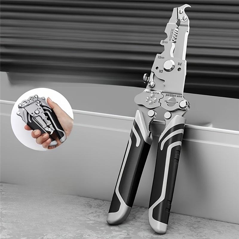 

1 шт. 18-в-1 складной инструмент для зачистки проводов ручной инструмент для зачистки резки гаечный ключ удержание скручивание вытягивание гвозди отвертка с удобным дизайном для хранения