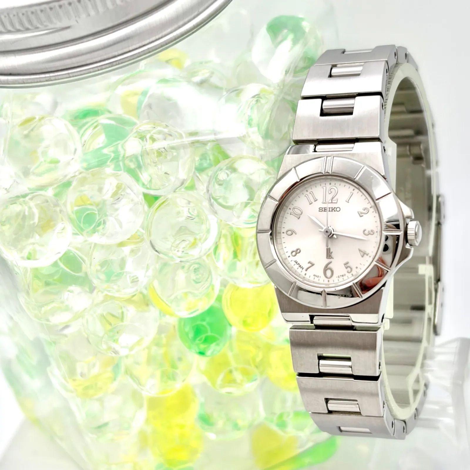 Used [New battery] SEIKO lk Rukia ladies watch silver 4N21-1130 968243