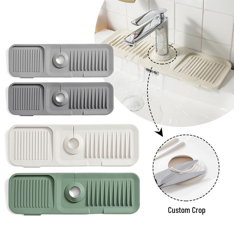 Morandi Silicone Faucet Drip Mat - Leak-Proof, Anti-Slip Kitchen Sink & Washstand Mat