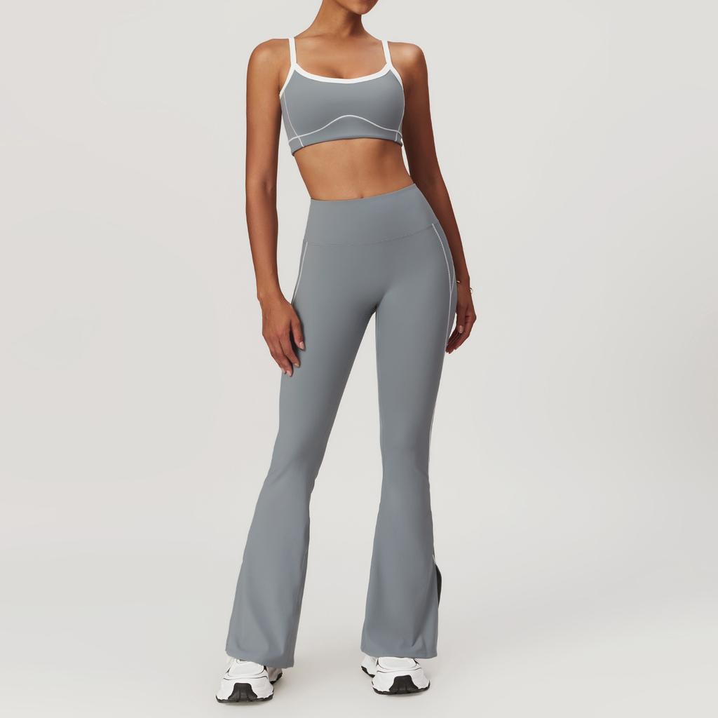 Mikeyoga 2-teiliges Yoga-Set für Damen, Kleidung, Workout-Set, Sportbekleidung, Fitnessstudio, Push-Up-Fitness-BH, hohe Taille, Leggings, Sportanzüge
