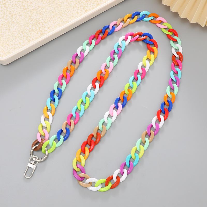 Yilian Schmuck Acryl Geflochtene Umhänge-Handy- und Taschenkette