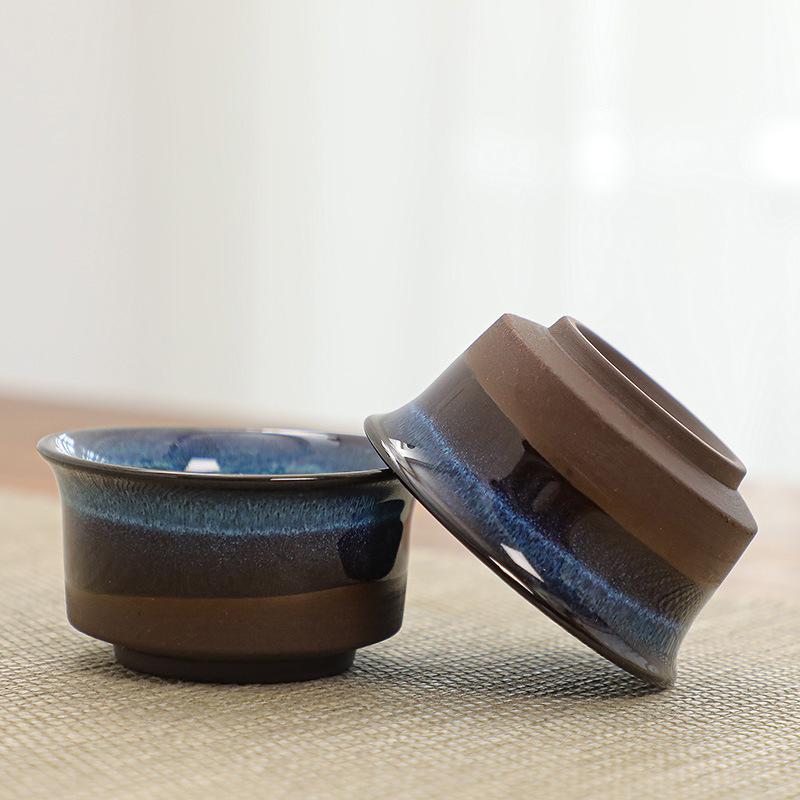 Ceramic Kung Fu Tea Set, One Pot, Two Cups, Four Cups, Accompanying Gifts for Real Estate Business Activities