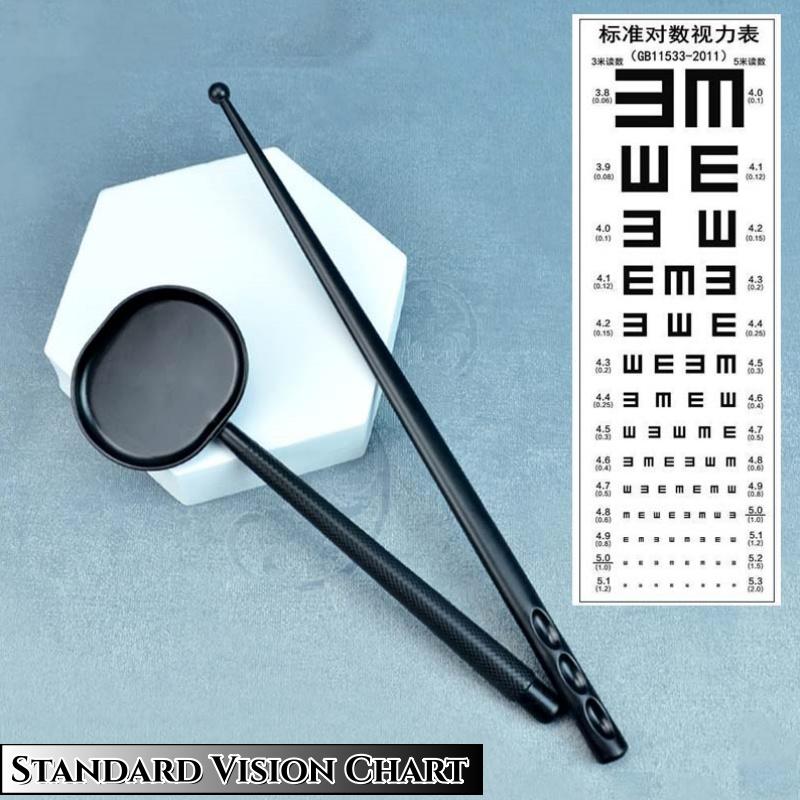 New Medical Standard Thickened Double E Vision Chart Handheld Eye Mask Waterproof Vision Test Tool for Eye Care