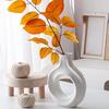 White Ceramic Vase Round Creative Ceramic Vase Modern Home Decor White Vases For Decor Multiple Uses For Modern Home Minimalist