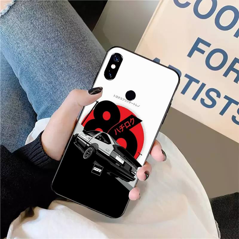 Initial D AE86 Cartoon Auto Luxus Design Abdeckung Telefon Fall Für Xiaomi Redmi Hinweis 7 8 9 t max3 s 10 pro lite