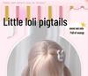 Dámská Lolita dlouhá kudrnatá paruka v barvě Mist Pink Gold s dvojitými culíky