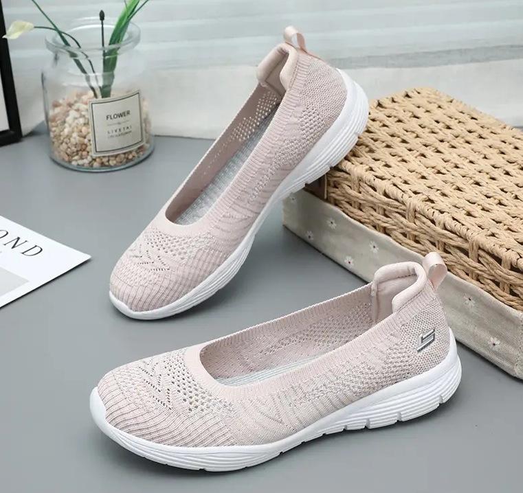 

Женские туфли с одной педалью, большие размеры, повседневная обувь на плоской подошве, женские сетчатые дышащие, легкие, с неглубоким горлом, удобные для ходьбы туфли 35