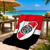 Asciugamano da Spiaggia Emblema River Plate, Asciugatura Rapida, Facile da Curare, Adatto sia per il Fitness che per le Vacanze al Mare, Essenziale Sportivo