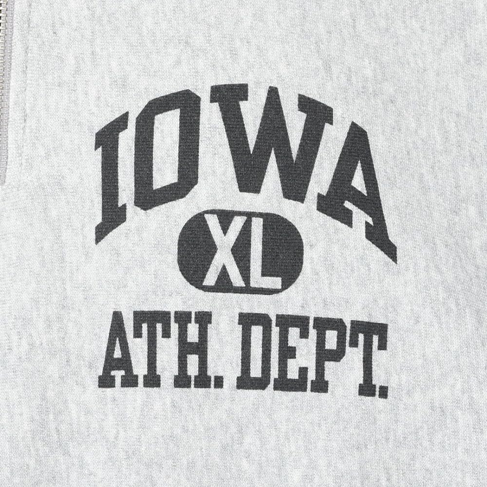 Champion Short Sleeve 10oz Graphic Reverse Oxford Gray Men's Sweatshirt, 100% Cotton, Fleece, Print, Weave® Half-Sleeve Half-Zip Sweatshirt, C3-Z007,
