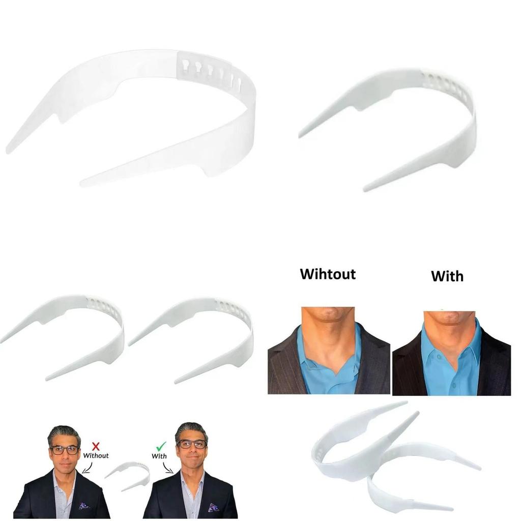 Women Men Adjustable Shirt Collar Support Bundle Stays Reusable Tool Plastic