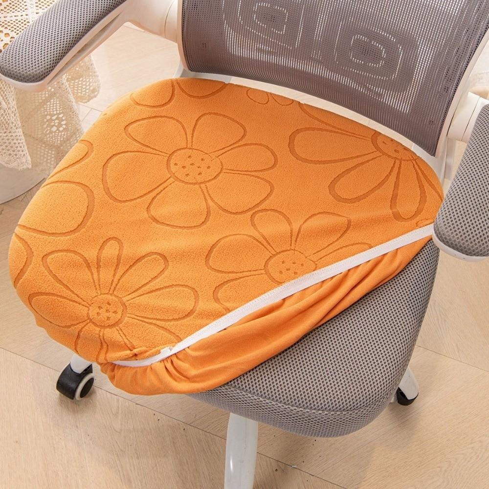 Thickened Jacquard Office Chair Cover Stretch Elastic Computer Chair Cover Flower Print Breathable Chair Protector Desk Chair