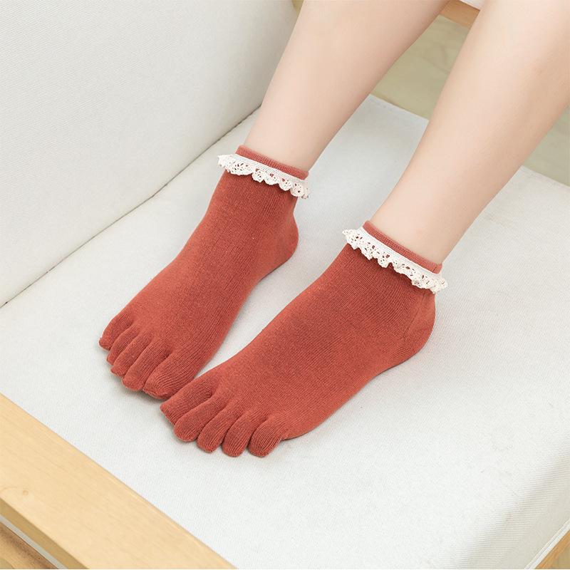 Socks For Women Five Finger Socks Female Sock Solid Color 5 Toe Sock Slippers Girls Lady Harajuku Sweat-absorbing Cotton Socks