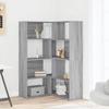 VidaXL Corner Bookshelf with 4 Shelves Sonoma Grey Engineered Wood, Corner Bookcase, Corner Display Cabinet, Cabinet 3307815