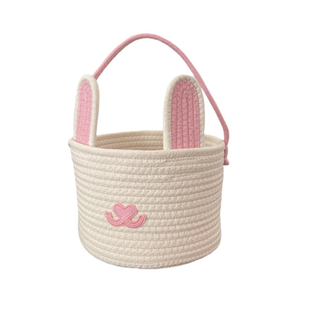 Portable Easters Rabbit Eggs Storage Basket Great for Easters Eggs Hunts and Household Decoration Daily Casual Use