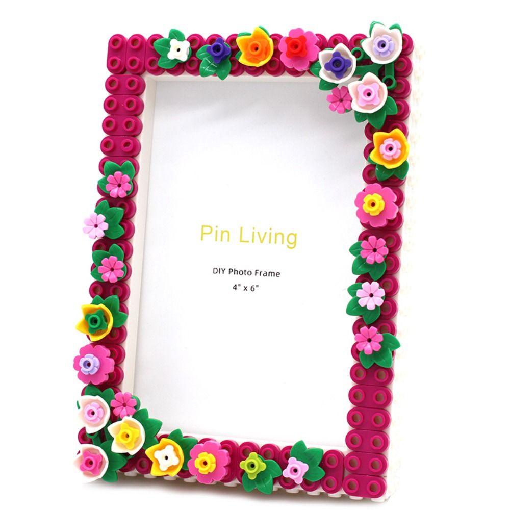 Modern DIY Photo Frames Color Block Display Platform Wall Photo Holder  Family Activity Gift