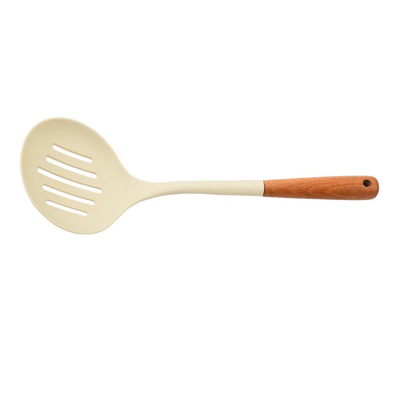 Nordic Style 4-Piece Silicone Kitchen Tool Set with Wooden Handles