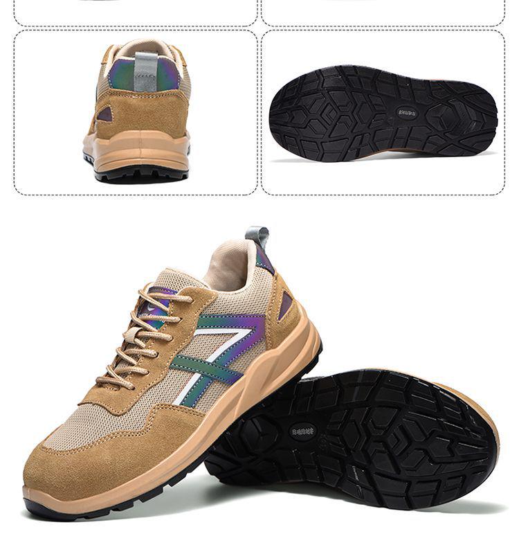 Men's Breathable Anti-Odor Steel Toe Electrician Work Shoes, Anti-Smash, Anti-Puncture, Non-Slip, Insulated up to 6KV, Soft Sole.