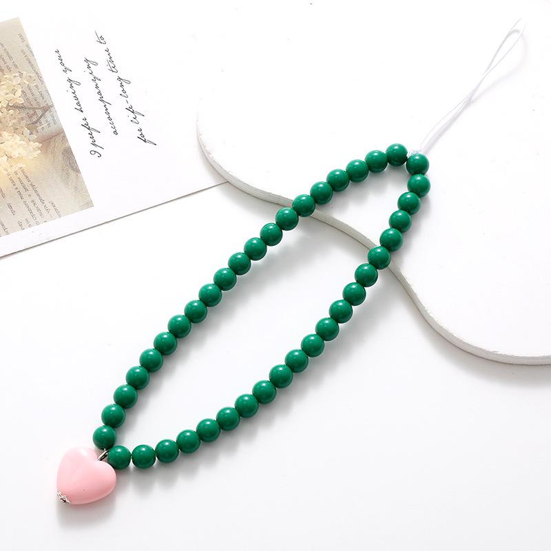 

New Pearl Bow Pink Beaded Pendant - Handmade Cute Mobile Phone Lanyard for Women Mobile Phone Chain