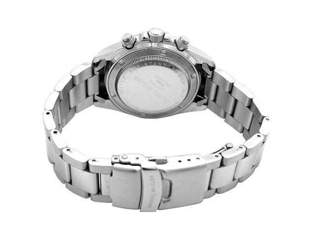 DANIEL MULLER Watch All Stainless Steel Chronograph Men's Watch DM-2003BK NEW