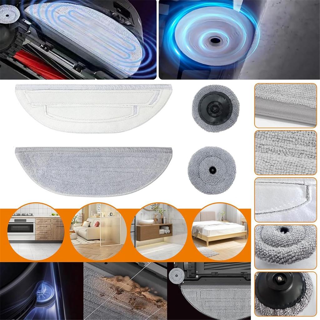 Replacement Parts for Roborock S8 Maxv Ultra /S8 Max Ultra Vacuum Cleaner Main Side Brush Hepa Filter Mop Cloth Dust Bag