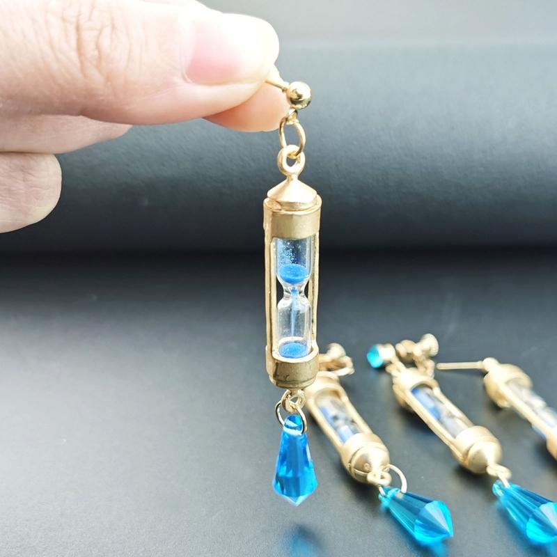 Anime The for Case Study of Vanitas Cosplay Prop Unisex Earrings Ear Clips Stud Jewelry Gifts Hourglass Pendants Accesso
