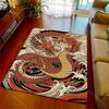 Multiple Sizes Red Dragon Swirling In Clouds Carpet for Living Room Bedroom Sofa Home Decor Rus Non-slip Floor Mat Luxury Gift