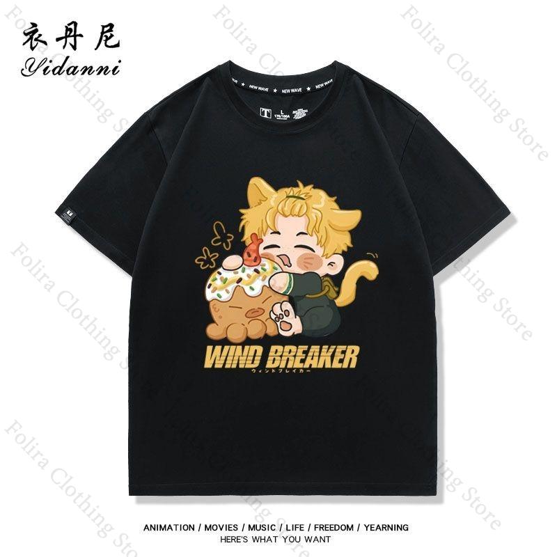 

Аниме WIND BREAKER Серия Печатная Футболка для Унисекс Женщин Летние Топы Футболка с Коротким Рукавом Повседневная Одежда Футболка Женский Топ S