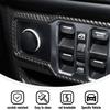 Carbon Fiber Door Window Control Panel Cover Trim for Jeep Wrangler JL 2018-2022