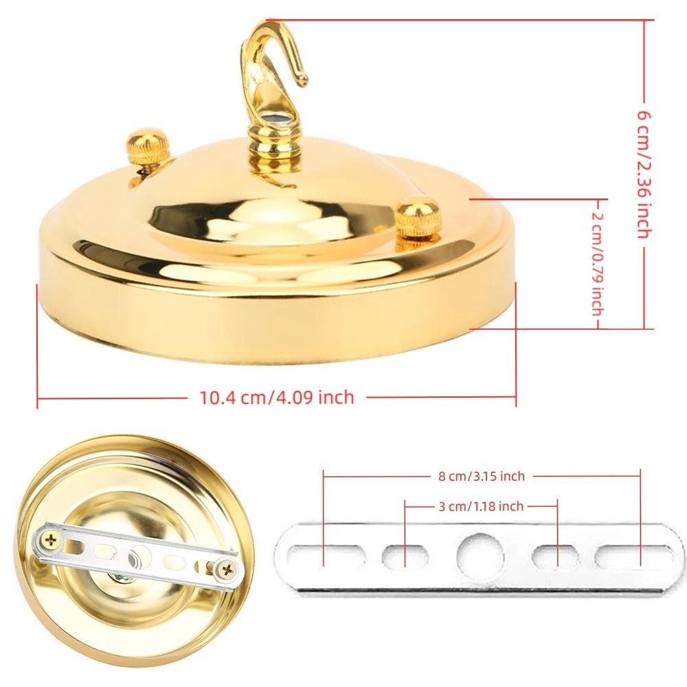 Paquete de 2 Ganchos para Placa de Araña Dorados Retro o Bronce Antiguo Ganchos para Araña de Hierro Ganchos para Techo Luz de Techo