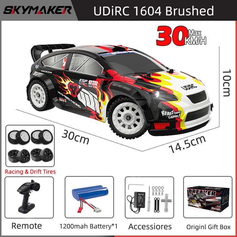 Professional RC Racing Car 1/16 UD1604 UD1603 Ud1607 RC Car High Speed 2.4G Brushless 4WD Drift Remote Control Drift Car Toy for Boys Brushless Motor