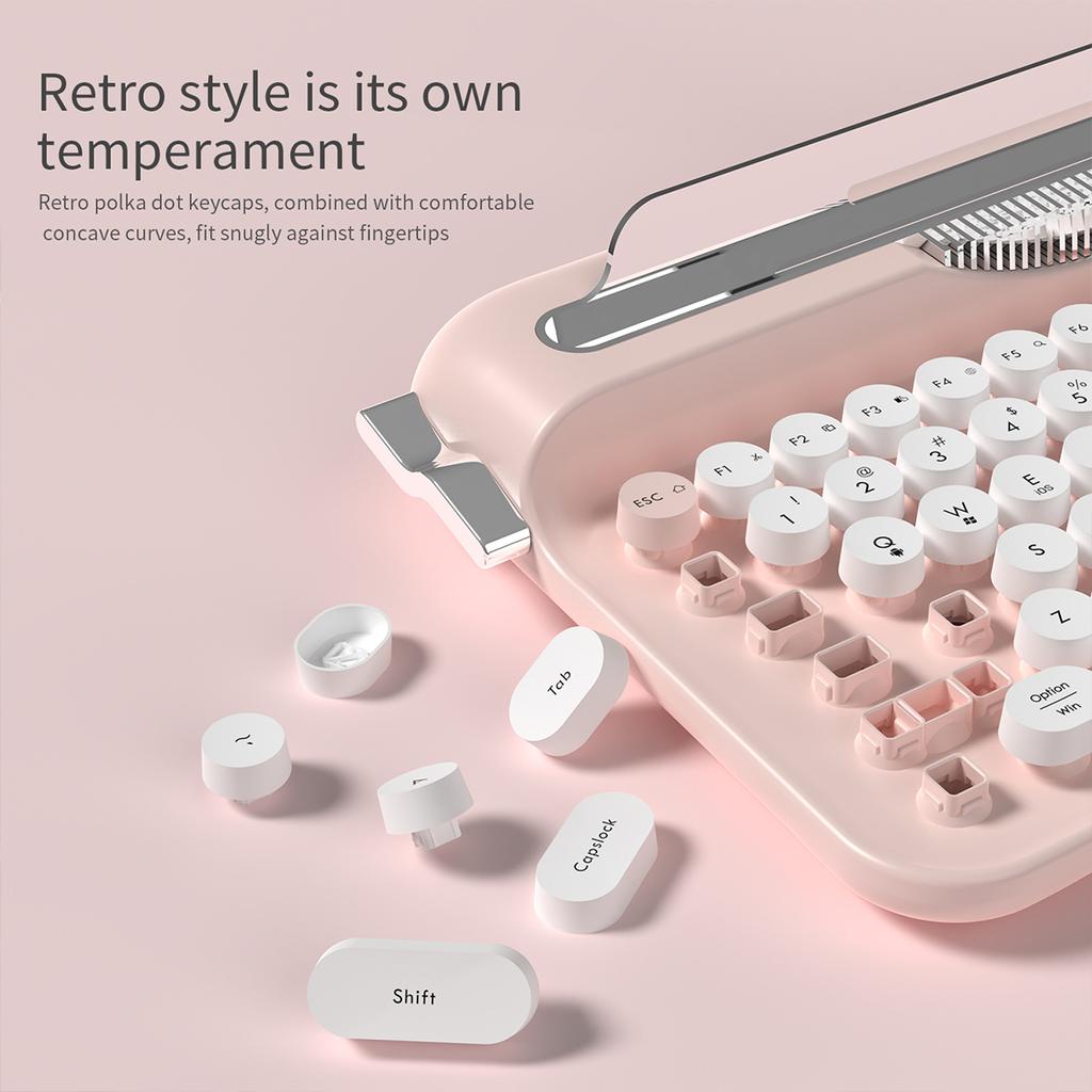 Ajazz AF84 Wireless Membrane Keyboard Ultra Slim Quiet Key Design for Office PC Laptop Typing