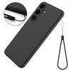 For Samsung Galaxy S25 FE Liquid Silicone Case Phone Back Cover with Hand Strap