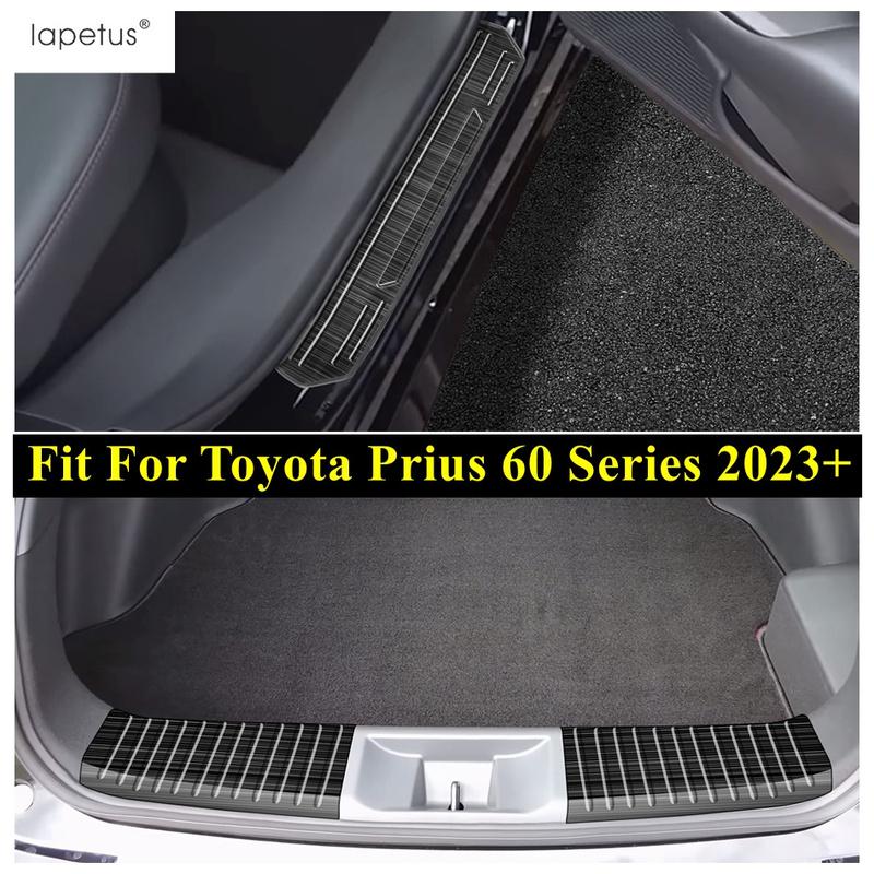 Rear Door Sill Strip / Trunk Plate Guard Foot Pedal Protector Cover Trim Fit For Toyota Prius 60 Series 2024 Accessories