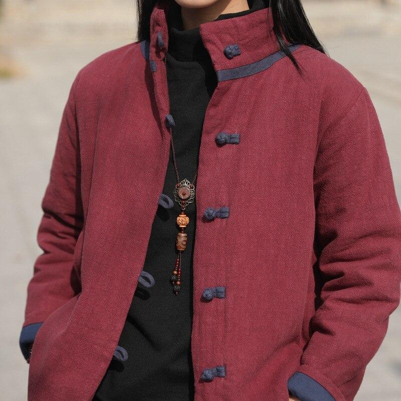 Johnature Coats Stand Long Sleeve Thick Warm Clothes Spring Button Women Jackets